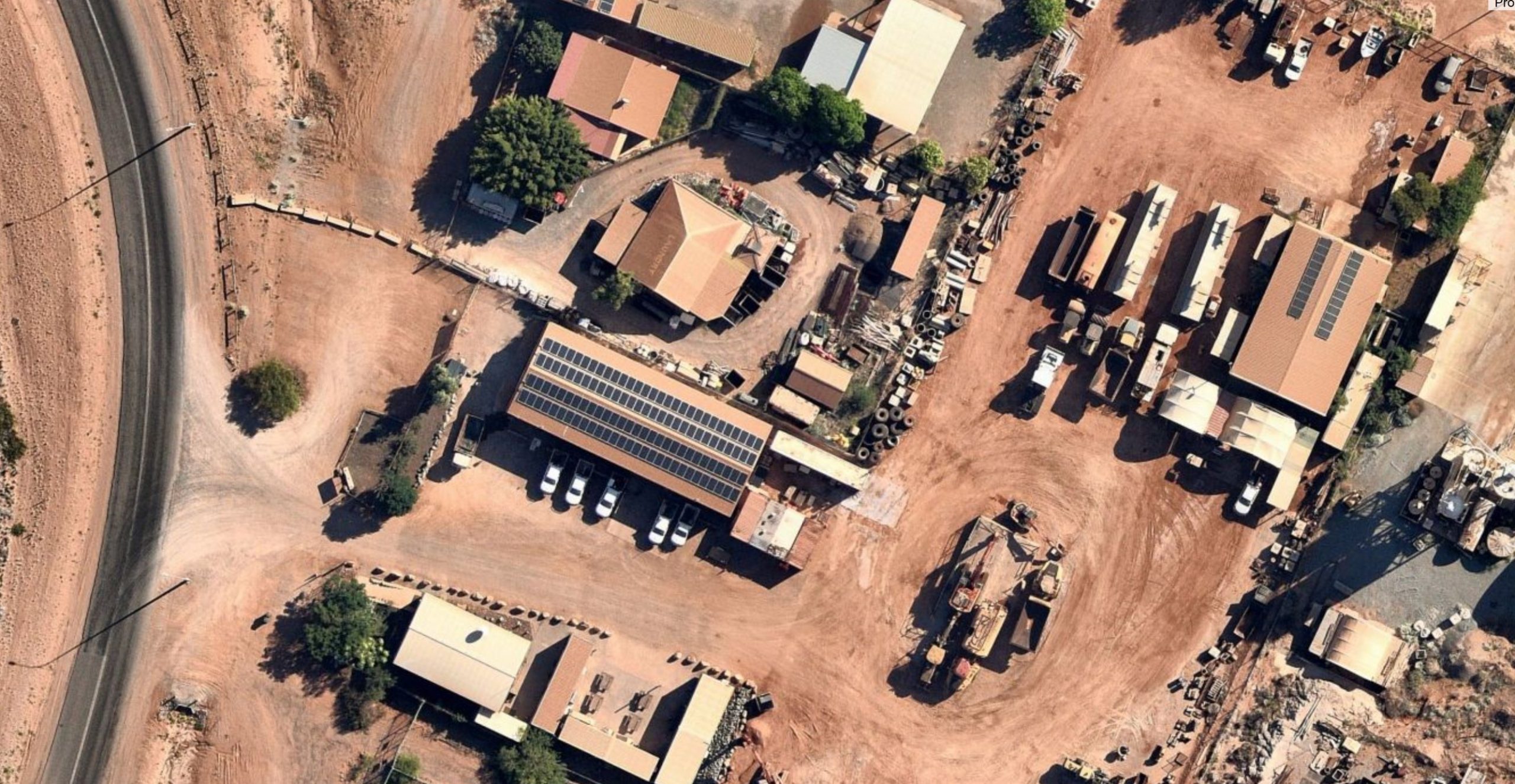 birdseye view of horizon power's NTC Yard solar project