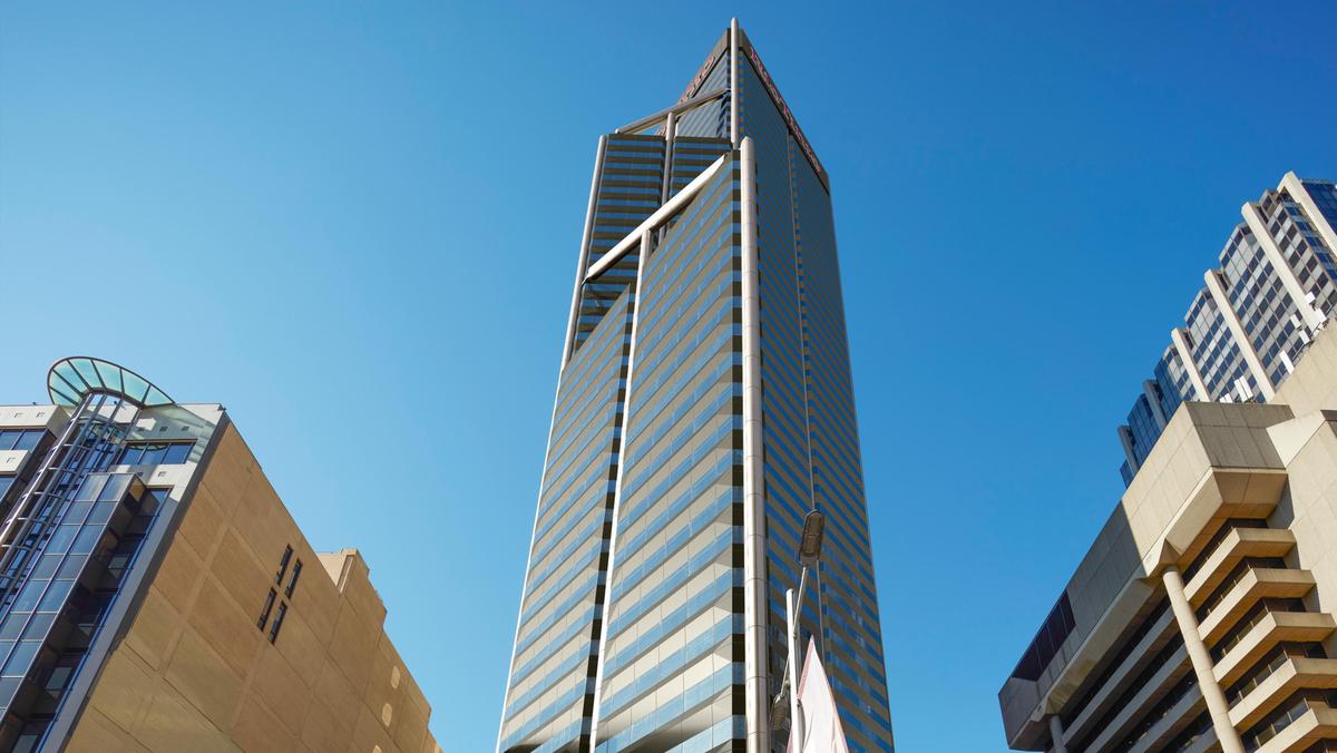 view of central park building perth