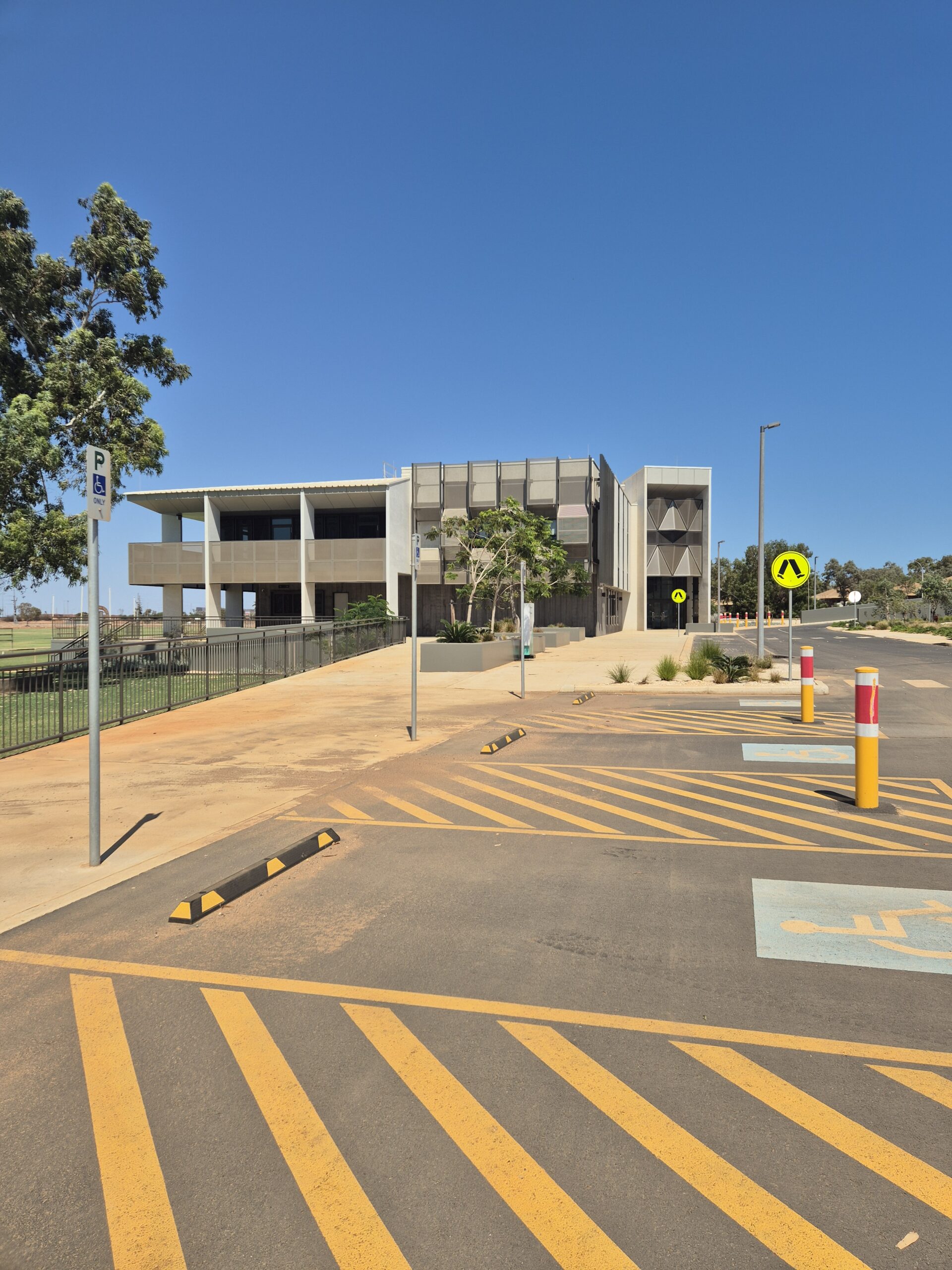 Photo of the exterior of the Port Hedland Community Center, HVAC installation project by MPS