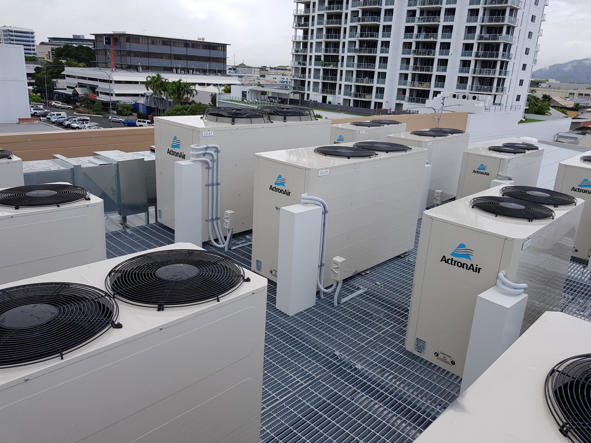 Photo of HVAC units installed at Aplin House Mechanical Upgrade